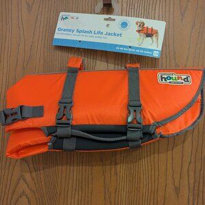 NWT Outward Hound-Granby Splash Dog Life Jacket-Orange Size Large 55-85 lbs